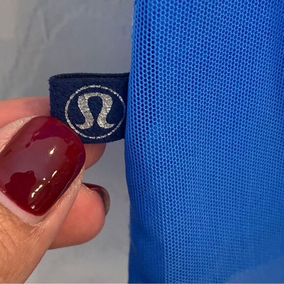 Lululemon Beat The Heat Short Sleeve Heathered Pipe Dream Blue Size 6 - Picture 5 of 7